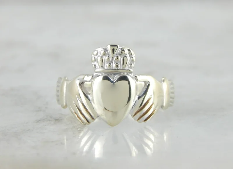 cushion cut engagement rings for women-An Irish Wedding Band in White Gold