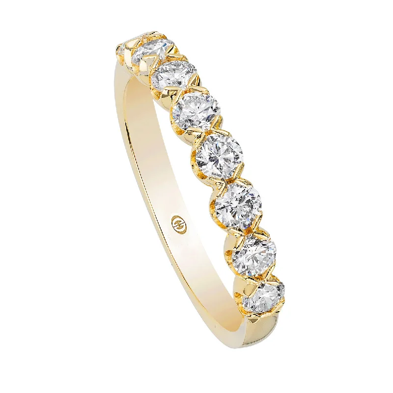 white gold engagement rings for women-18K Yellow Gold Diamond Wedding Band