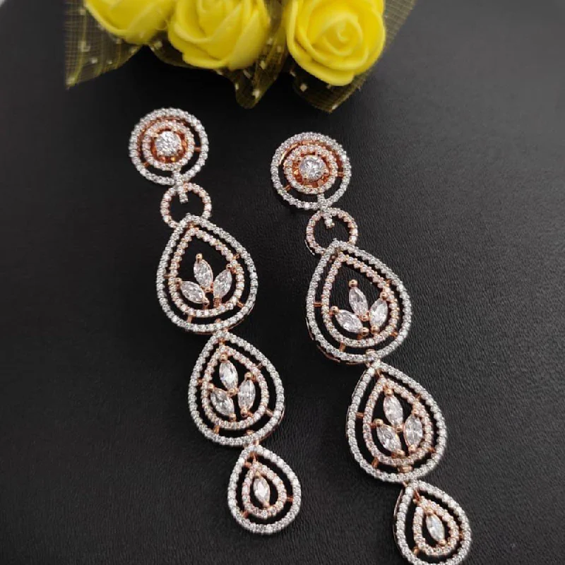 boho earrings for women-Manisha Jewellery American Diamond Earrings