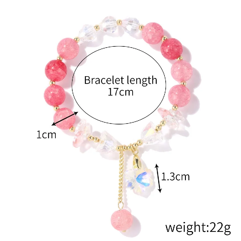 ② S2204-1 Pink Round-Collar Crystal