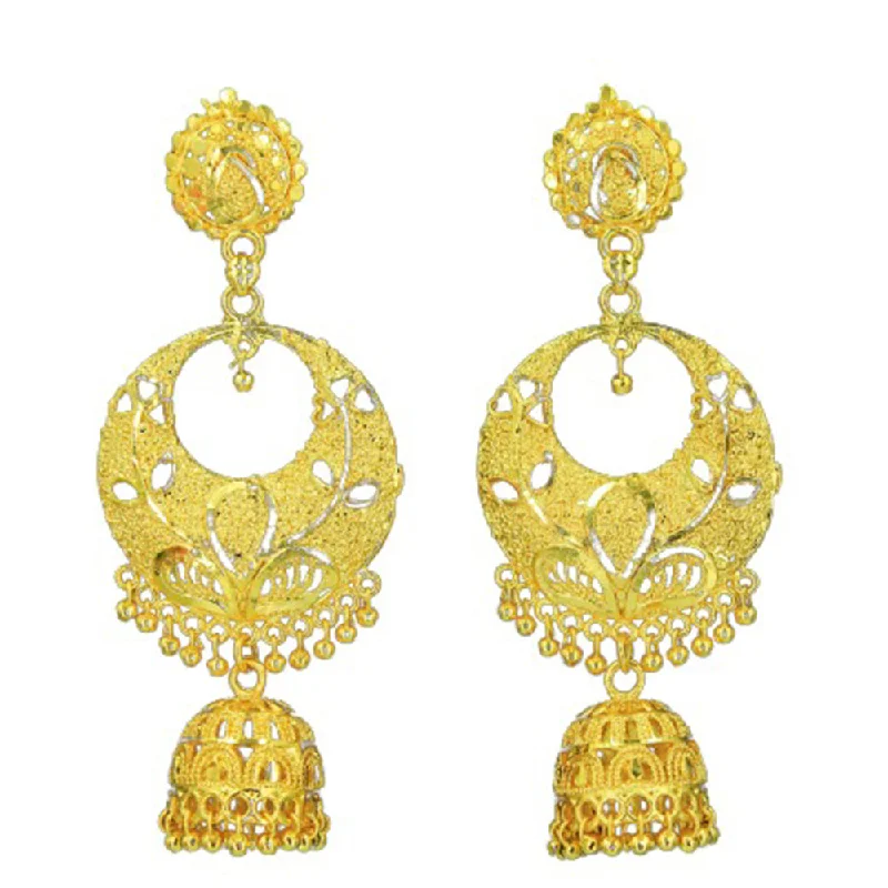 hoop earrings for women-Mahavir Gold Plated Dangler Earrings