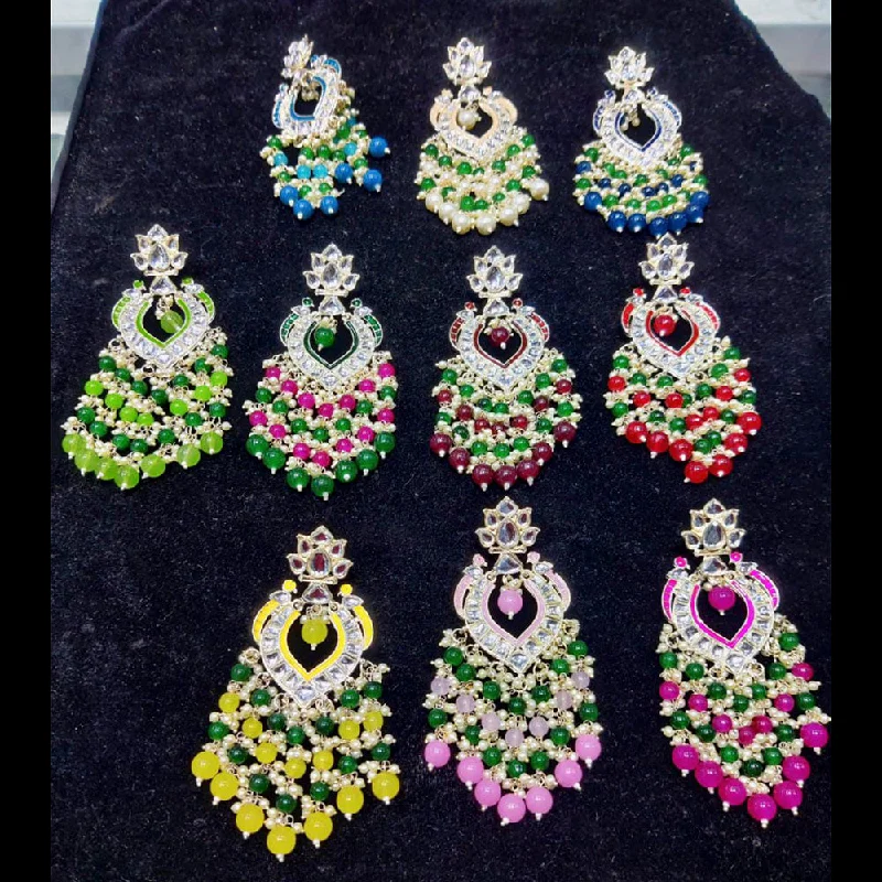 gemstone earrings for women-Manisha Jewellery Kundan Stone Dangler Earrings