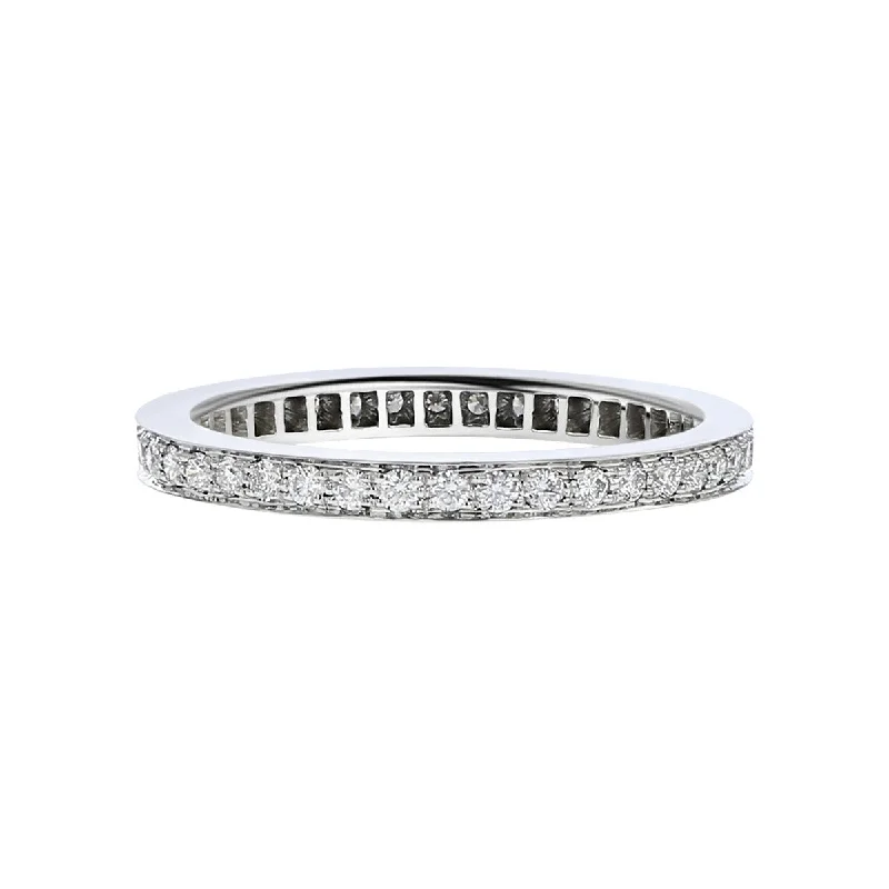 cushion cut engagement rings for women-Platinum Diamond Eternity Wedding Band