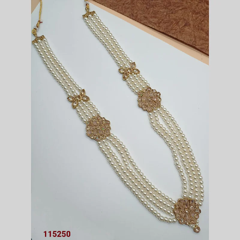 gemstone pendant necklaces for women-Padmawati Bangles Gold Plated Pearl Necklace