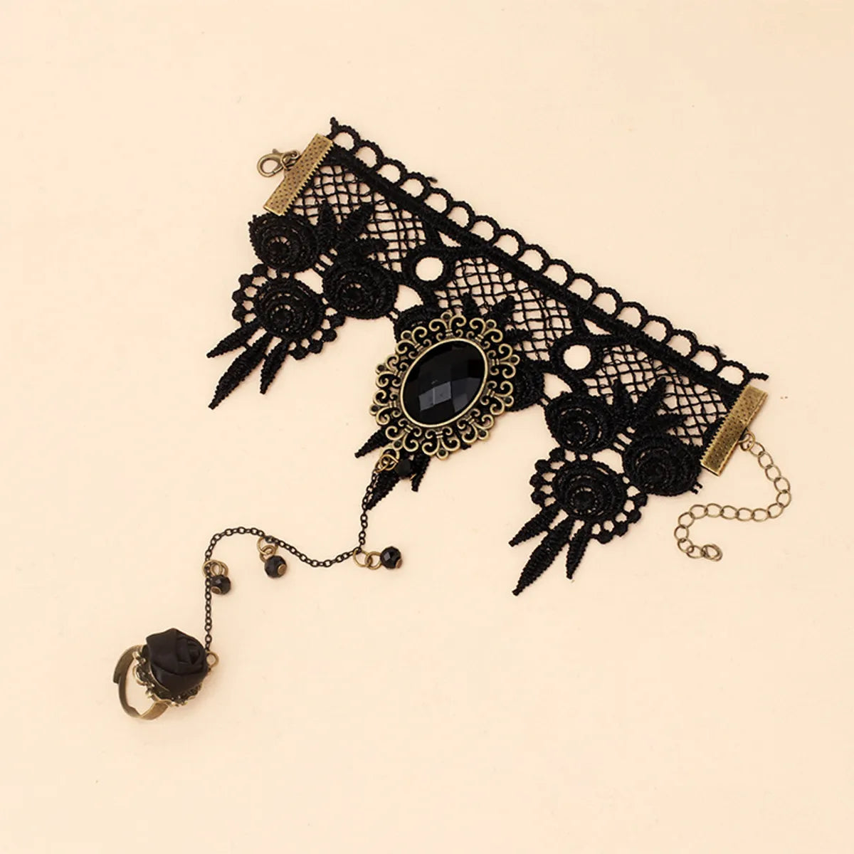 chic bangles for women-Retro Palace Gothic Lolita Bracelet New Accessories Dark Lace Bracelet