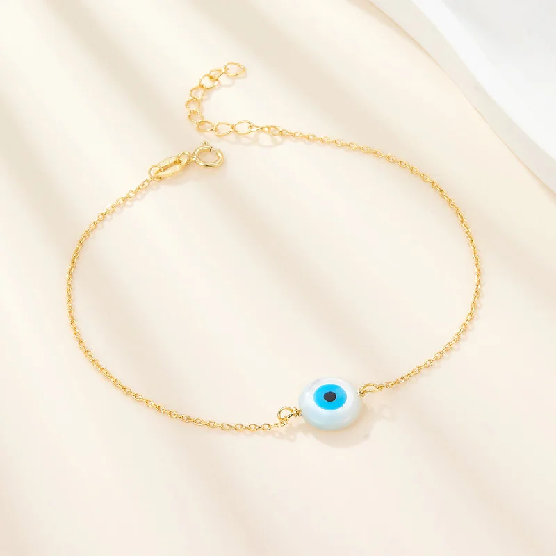 tennis bracelets for women-Elegant Simple Style Devil's Eye Sterling Silver Plating 18k Gold Plated Bracelets