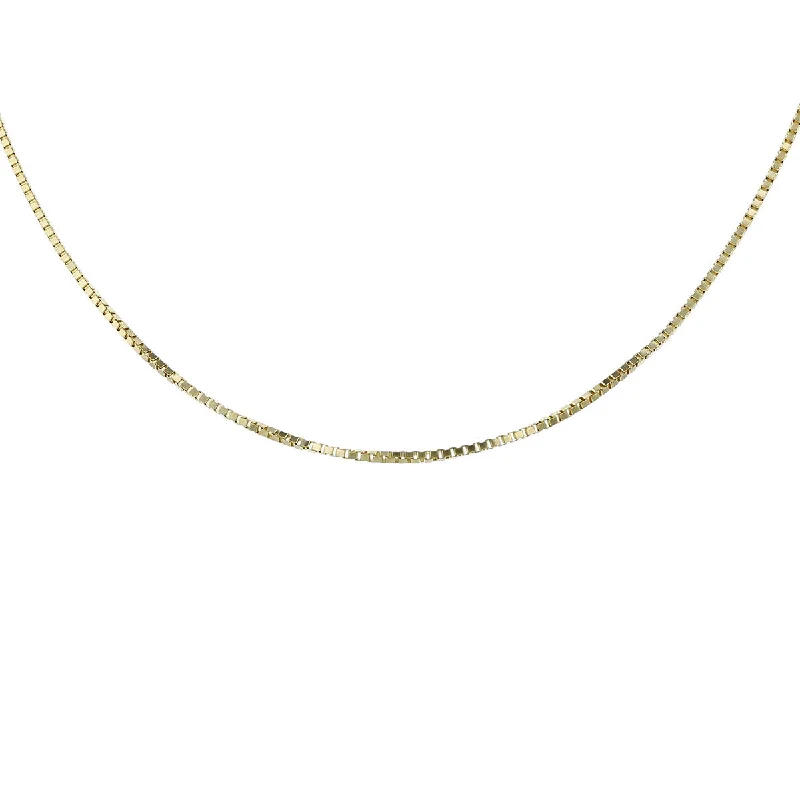 elegant necklaces for women-14K Yellow Gold 20-Inch Box Chain Necklace