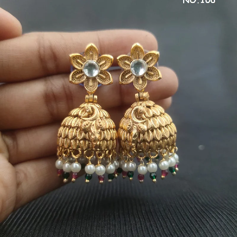 luxury hoop earrings for women-Kala Creation Gold Plated Jhumki Earrings