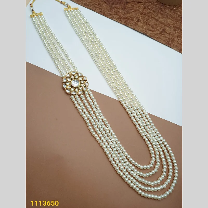 minimalist silver necklaces for women-Padmawati Bangles Gold Plated Pearl Necklace