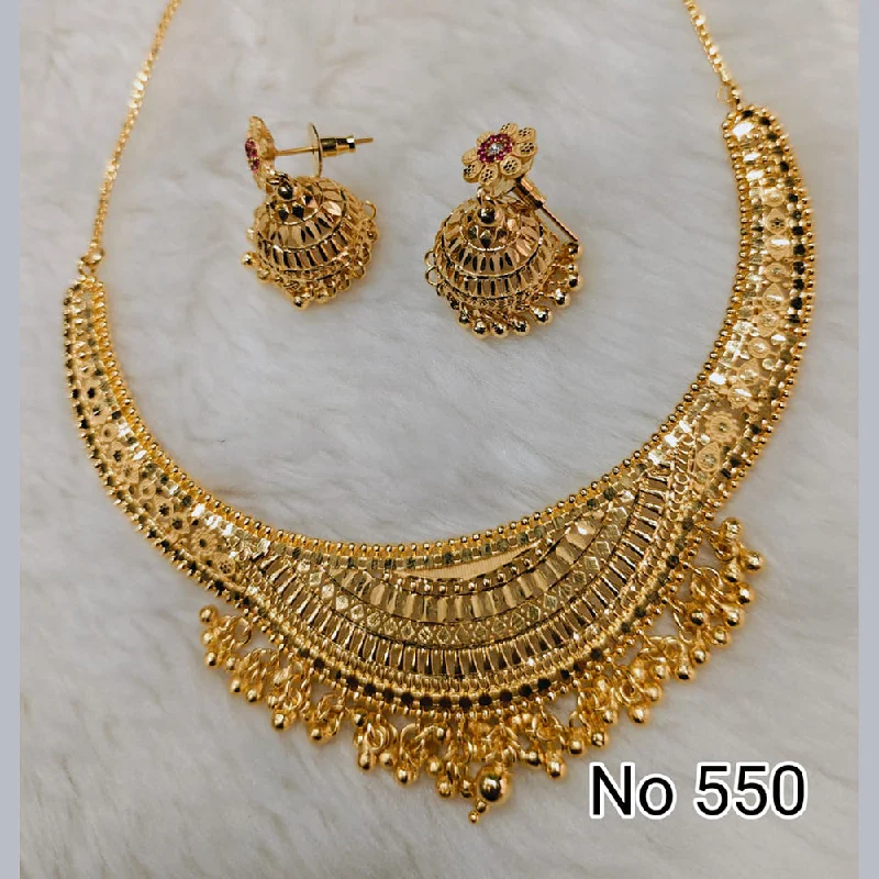 diamond necklaces with pendants for women-Sunrise Gold  Forming  Necklace Set