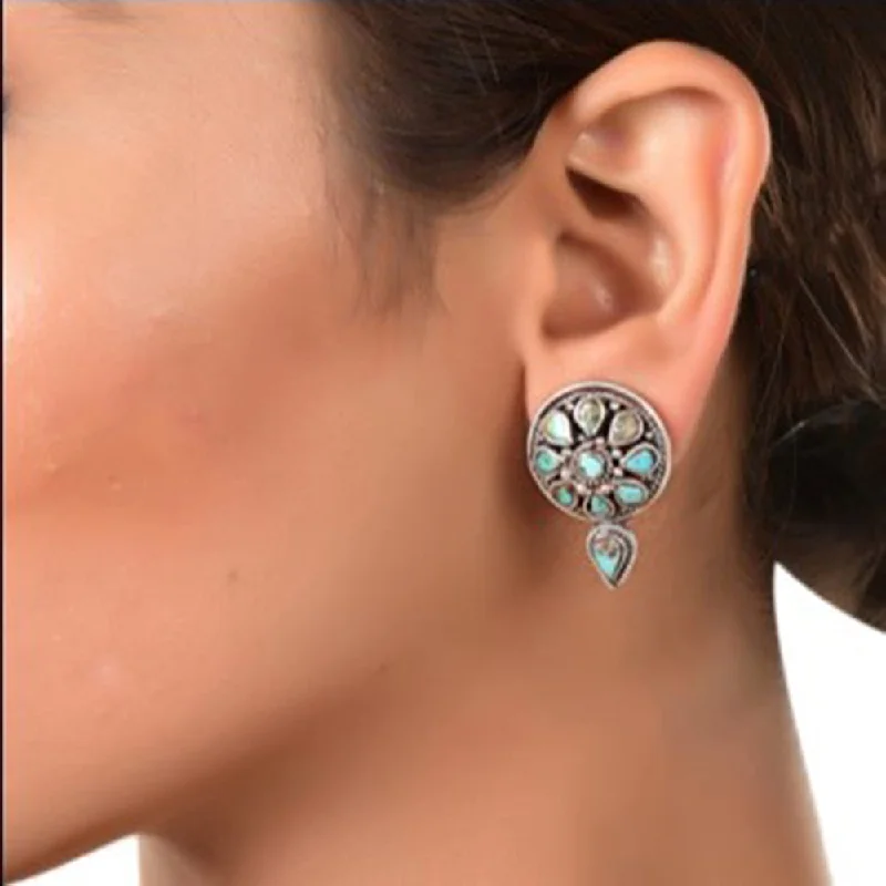 luxury hoop earrings for women-Silver Mountain 925 Sterling Silver Stud Earrings