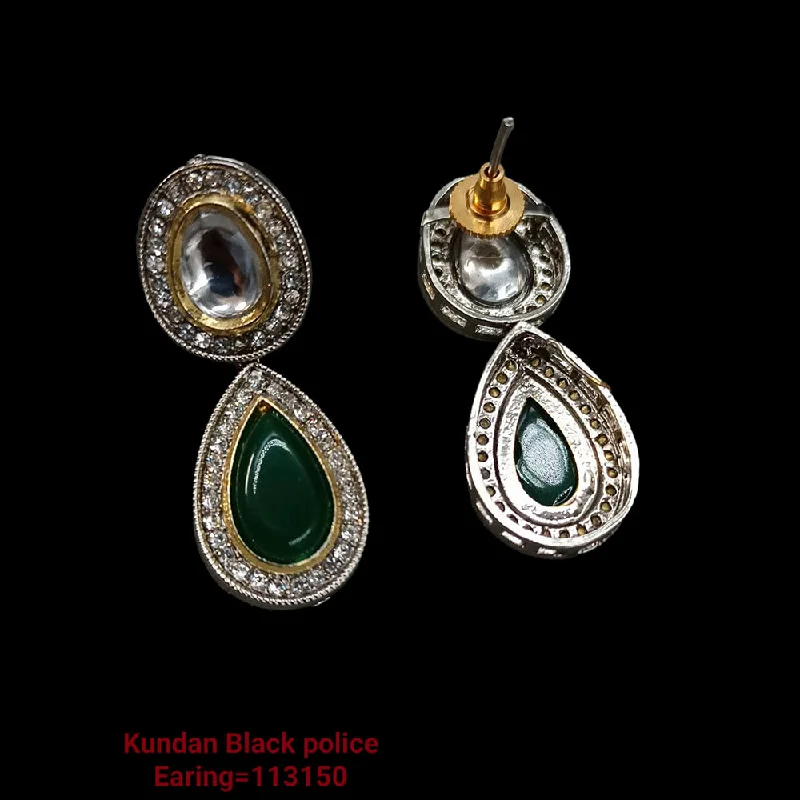 matching earrings and necklace for women-Padmawati Bangles Kundan And Austrian Stone Earrings