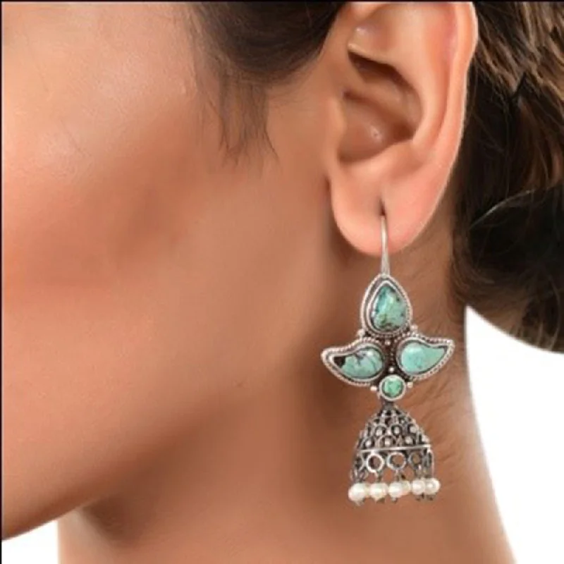 intricate design earrings for women-Silver Mountain 925 Sterling Silver Jhumki Earrings