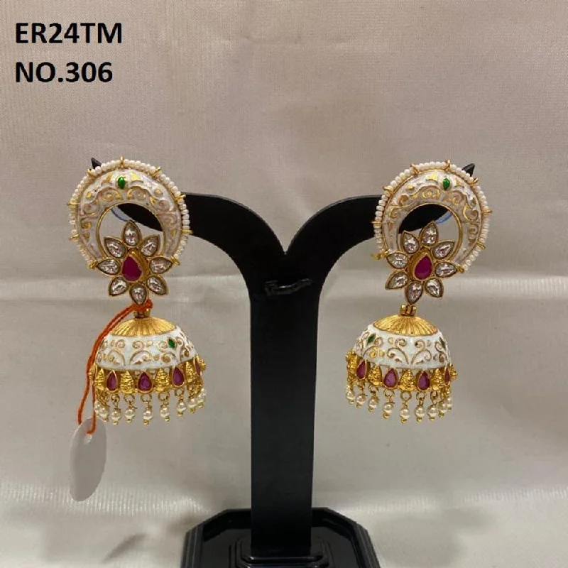 intricate design earrings for women-Kala Creation Gold Plated Jhumki Earrings