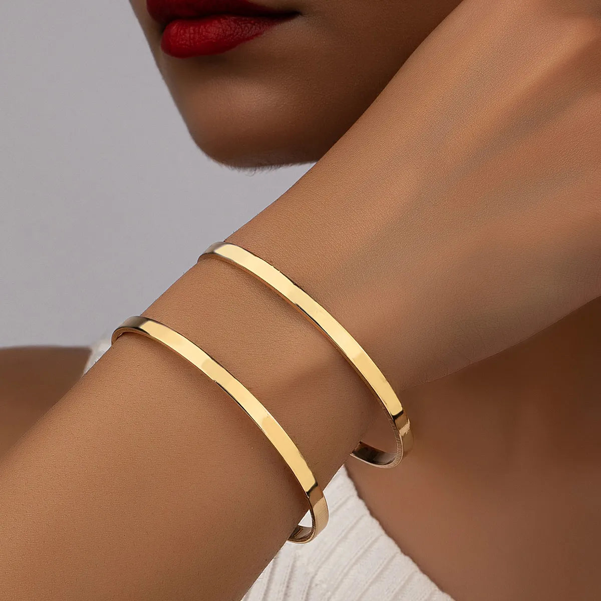 vintage bracelets for women-Simple Style Geometric Alloy Plating Gold Plated Women's Bangle