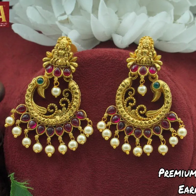 big stud earrings for women-Diksha Collection Gold Plated Dangler Earrings