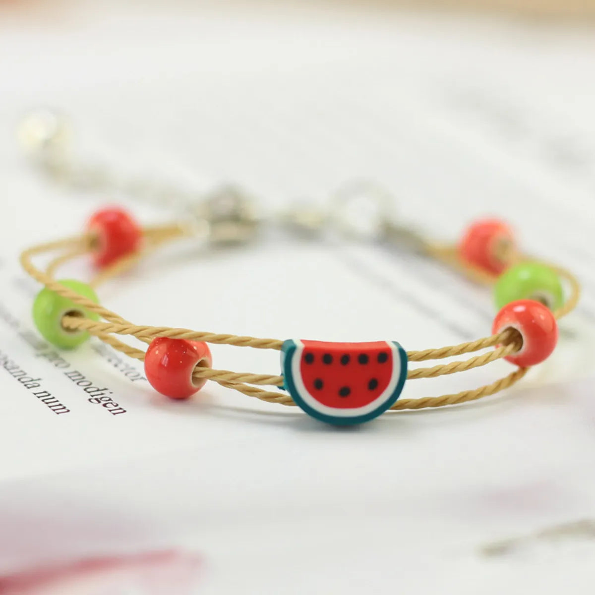 adjustable bangles for women-Simple Style Fruit Soft Clay Women's Bracelets