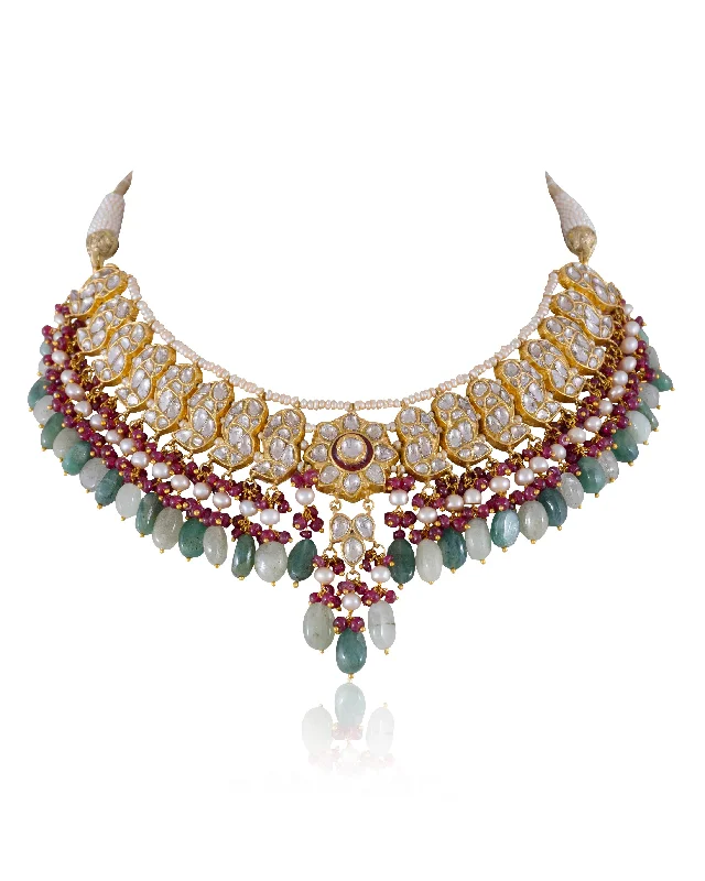 pendant necklaces for women-Runali Polki Necklace