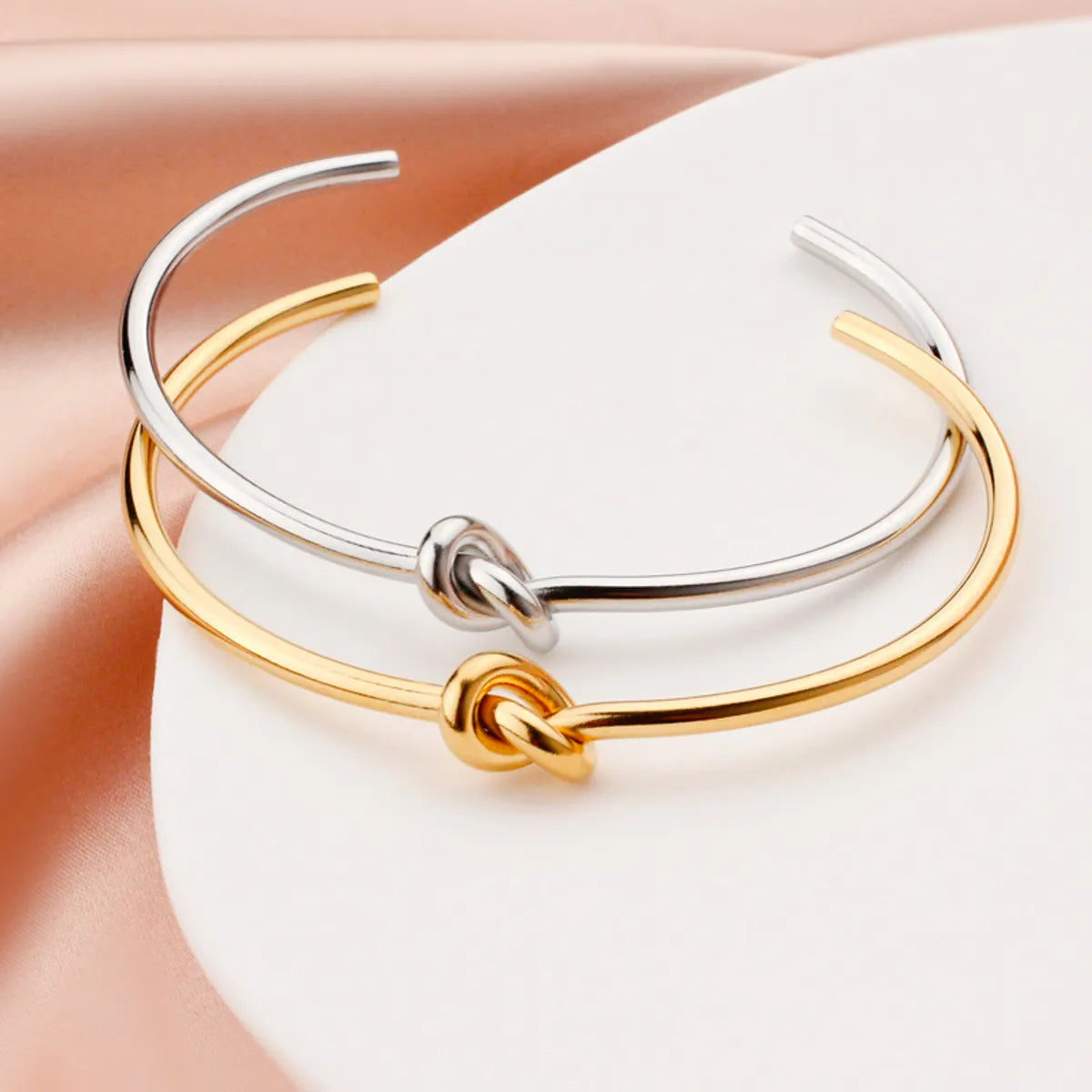 color bangles for women-Simple Style C Shape Stainless Steel Titanium Steel Plating Rose Gold Plated Gold Plated Silver Plated Bangle