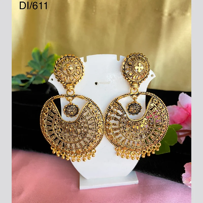 gold-plated earrings for women-Mahavir Gold Plated Dangler Earrings