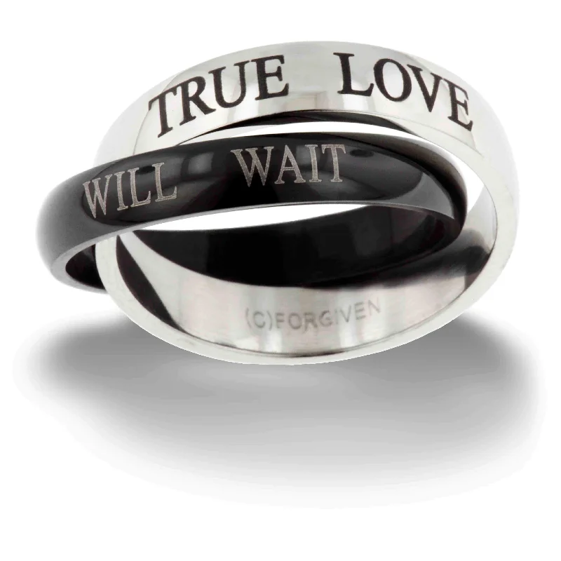 gold-plated rings for women-True Love Will Wait ring