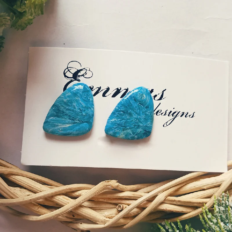 personalized earrings for women-Emmas Designs Resin Stud Earrings