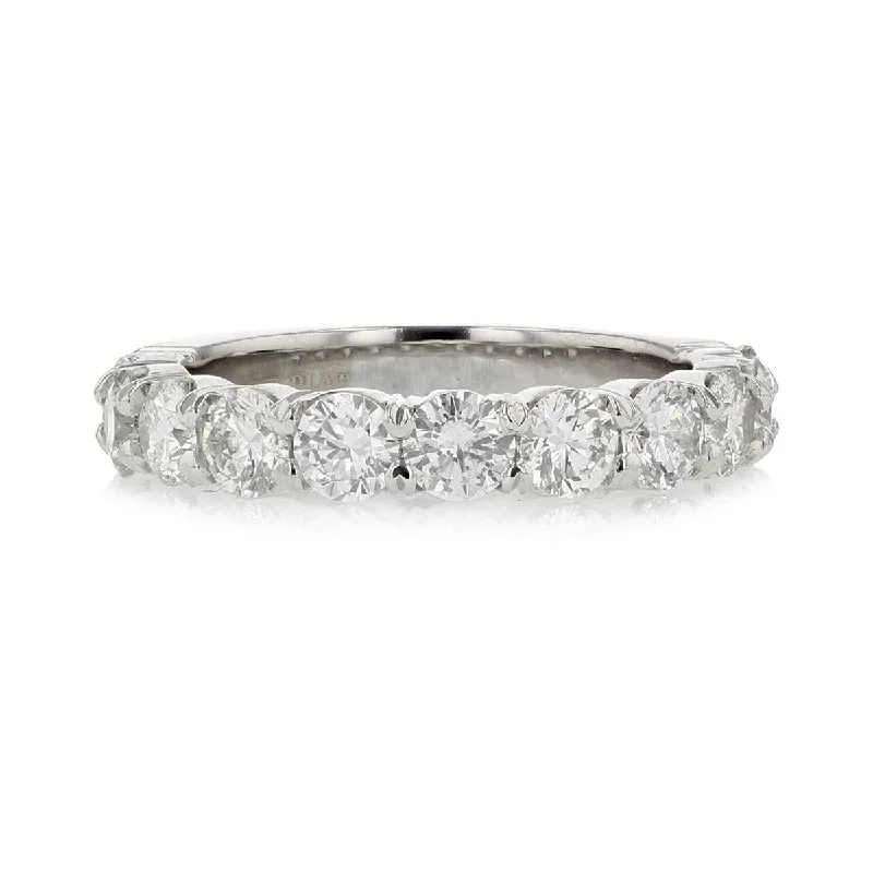 promise rings for women-Platinum Diamond Wedding Band