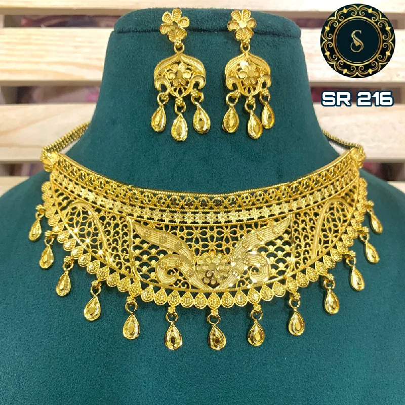 fashion necklaces for women-Siara Collections Forming Gold Necklace Set