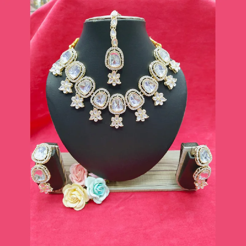 religious necklaces for women-Manisha Jewellery Kundan Necklace Set