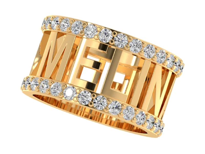 classic rings for women-2ct Roman Numeral Band