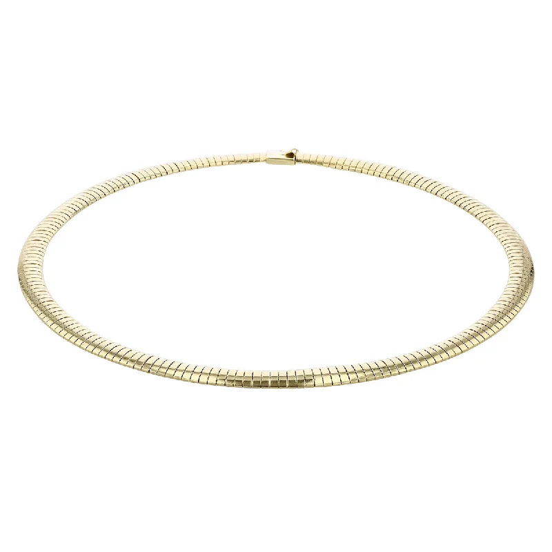 art deco necklaces for women-14K Yellow Gold 16-Inch Omega Necklace