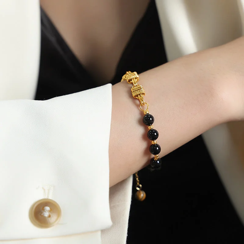 Black Agate Bracelet-18cm