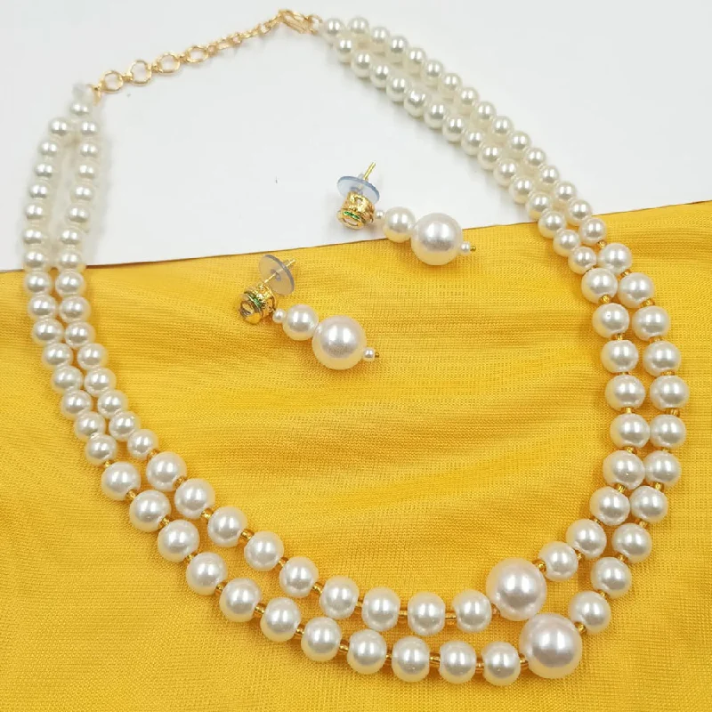 birthstone charm necklaces for women-Padmawati Bangles Gold Plated Pearl Necklace Set