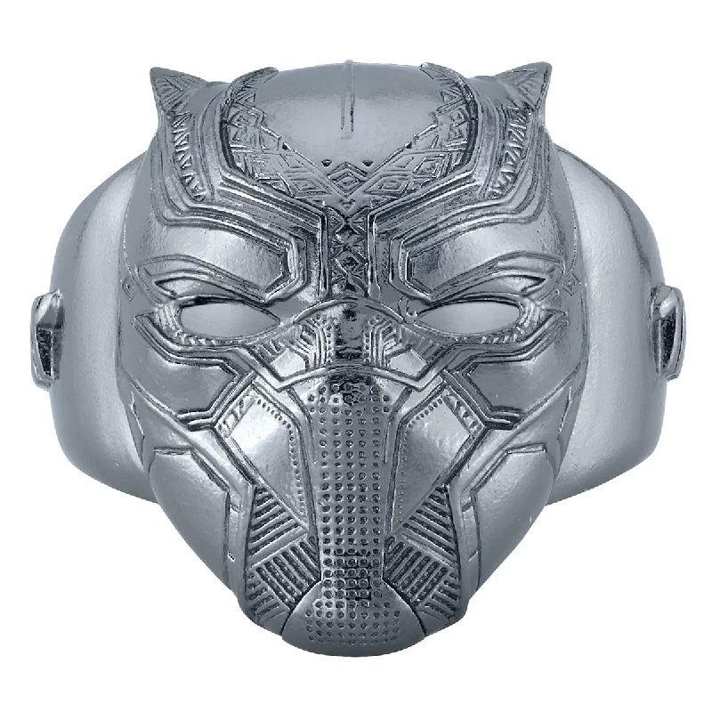 personalized rings for women-Marvel X RockLove BLACK PANTHER LEGACY Mask Ring