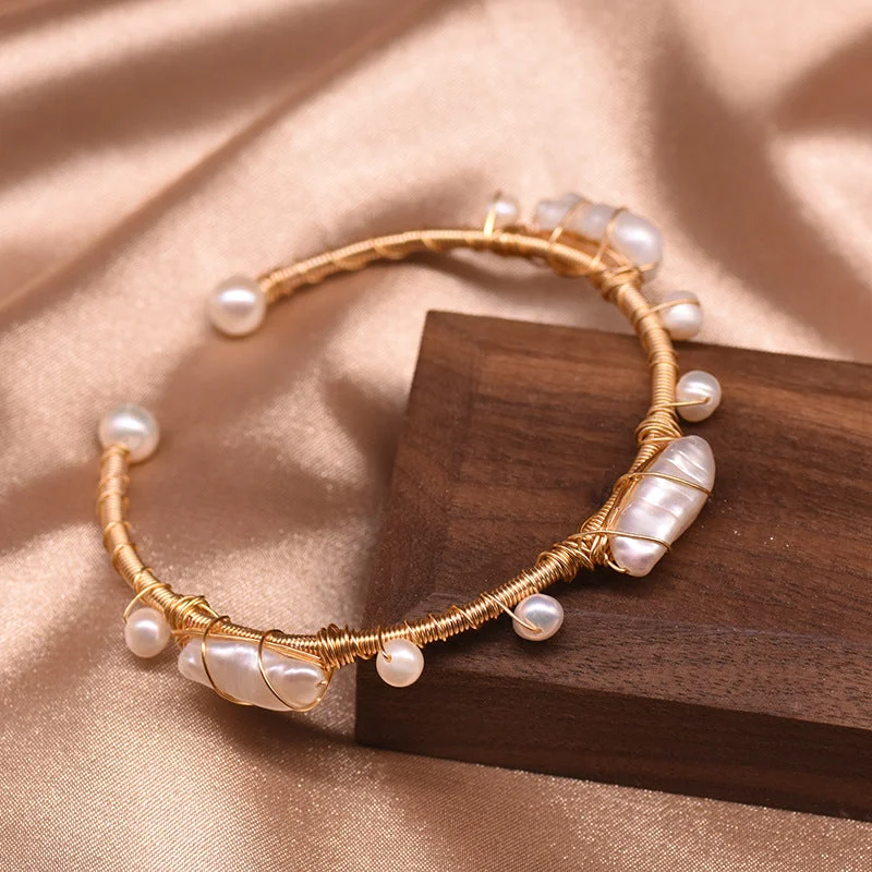 White Long Pearl Bracelet