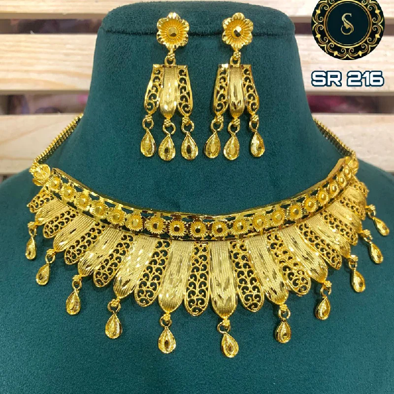 coin necklaces for women-Siara Collections Forming Gold Necklace Set