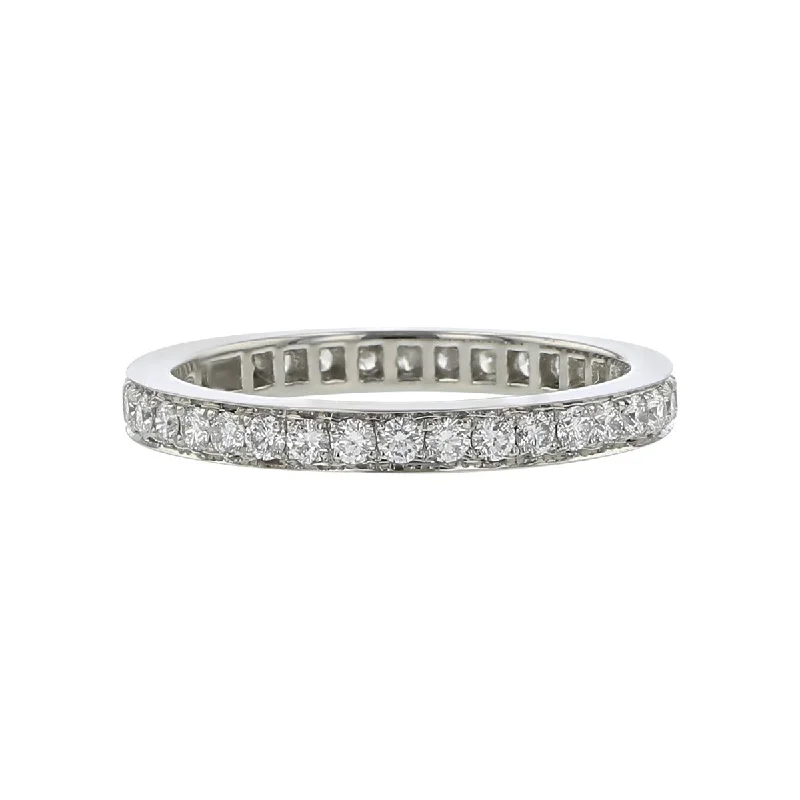 classic engagement rings for women-Platinum Diamond Eternity Wedding Band