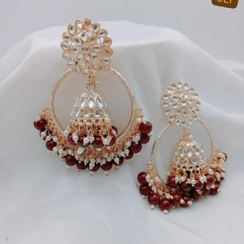 silver dangly earrings for women-Lucentarts Jewellery Rose Gold Plated Dangler Earrings