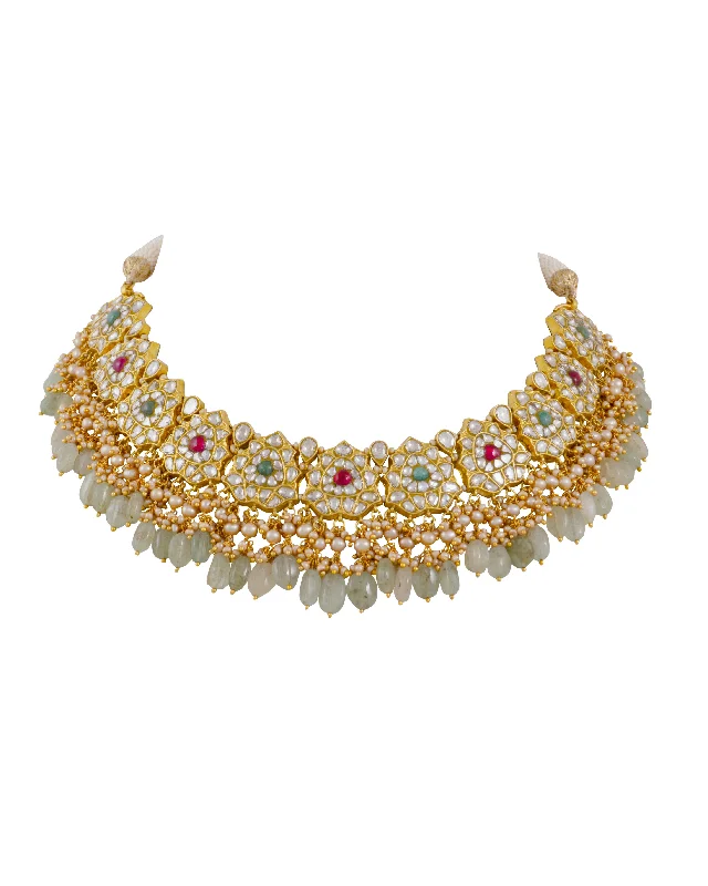 luxury necklaces for women-Ashnoor Polki Necklace