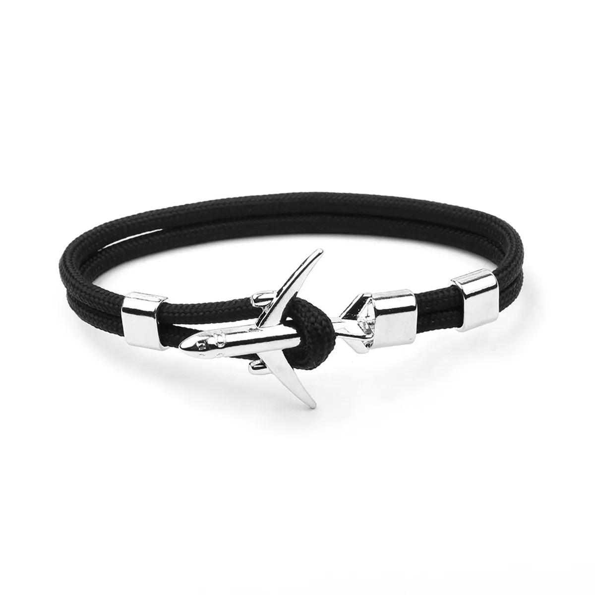 pearl bangle bracelets for women-Simple Style Geometric Alloy Nylon Braid Unisex Bracelets