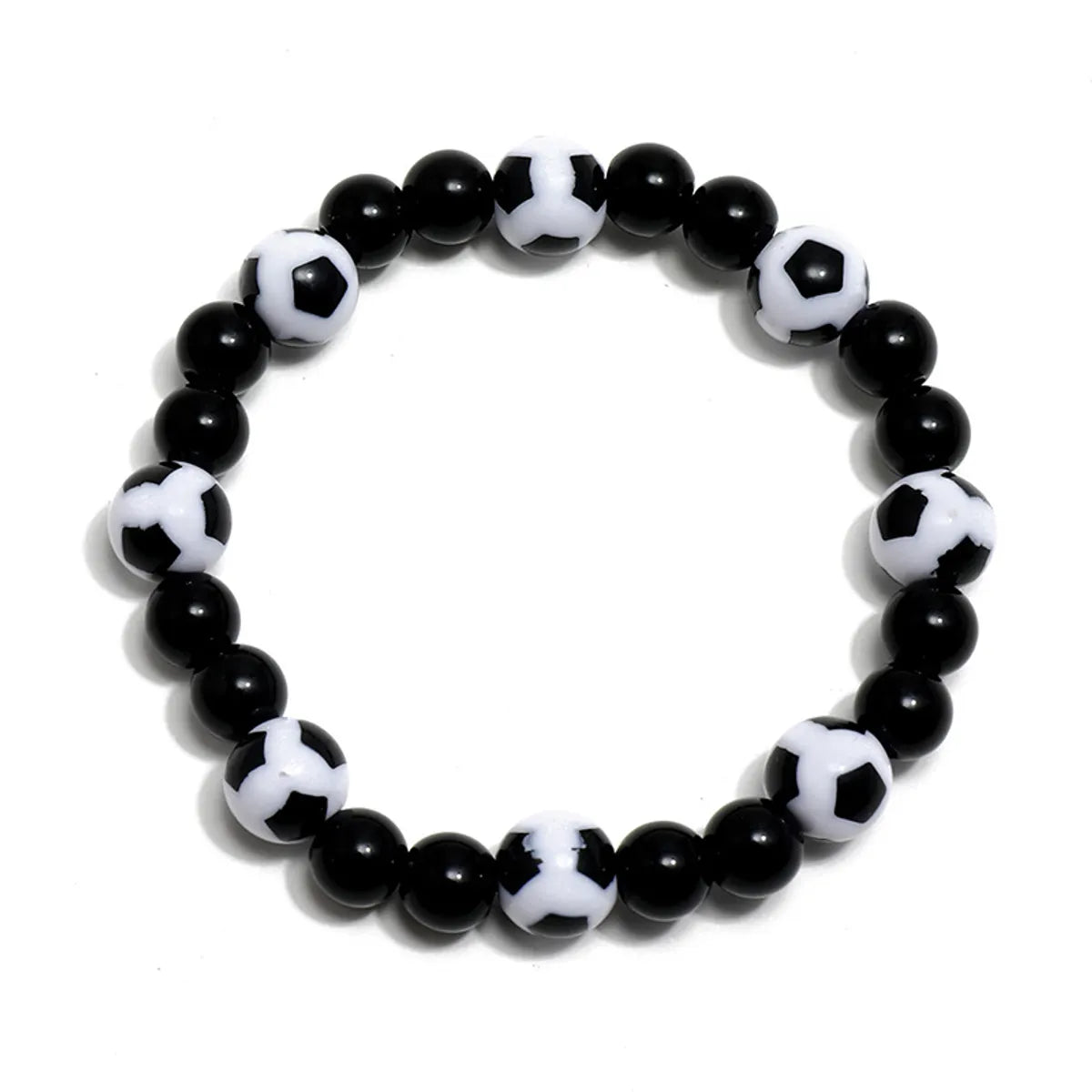 tennis bracelets for women-Wholesale Jewelry Football Black Beaded Bracelet Gooddiy