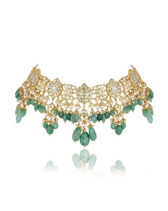 diamond-studded necklaces for women-Cloe Polki Necklace