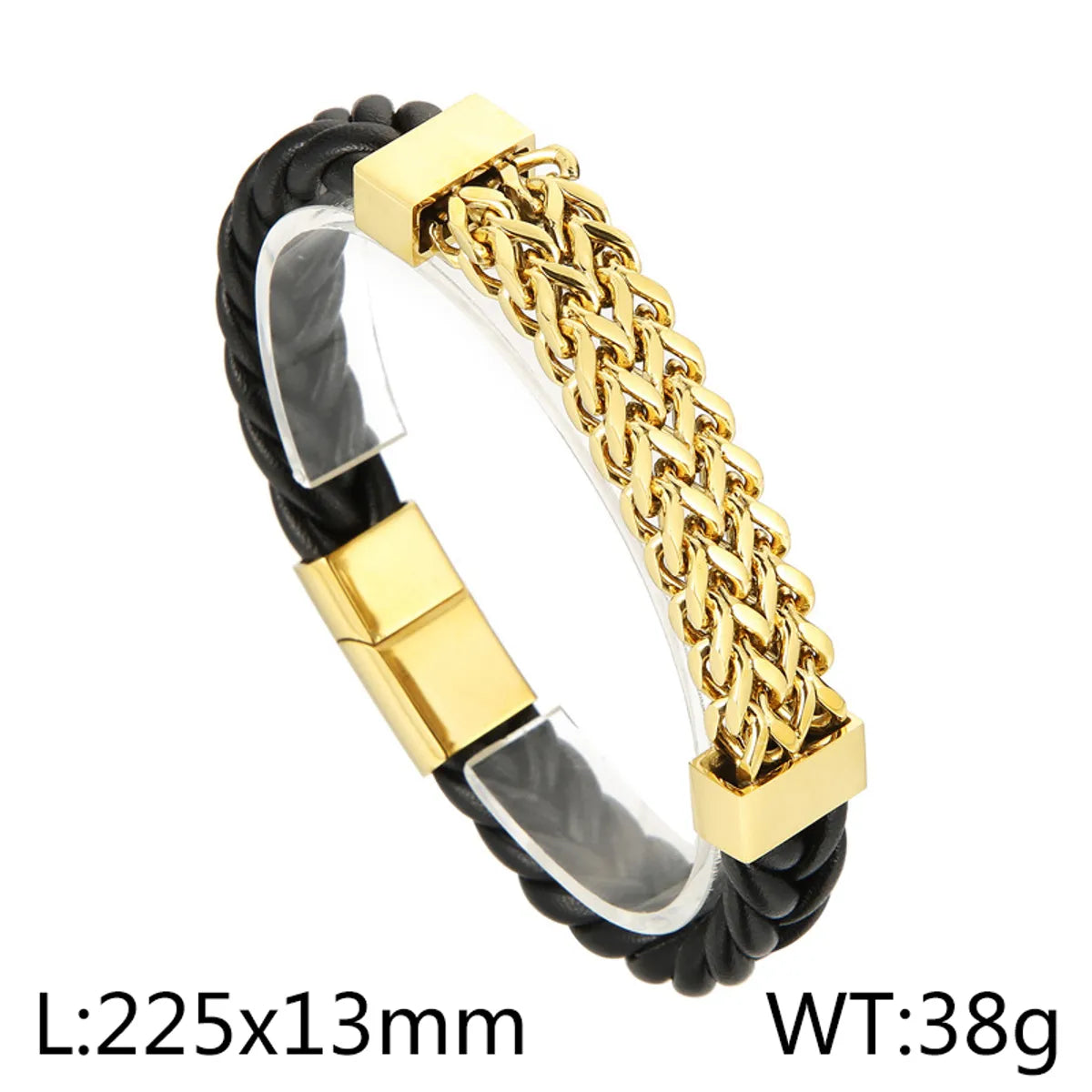 19cm Gold Kb96913-E414-Gold Cross Bracelet-KN0248-MI-N200029K