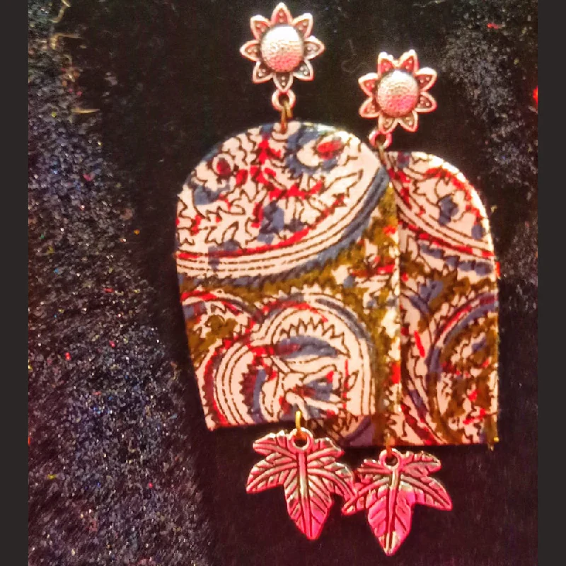 flower earrings for women-Pakhi Creation Handmade Dangler Earrings