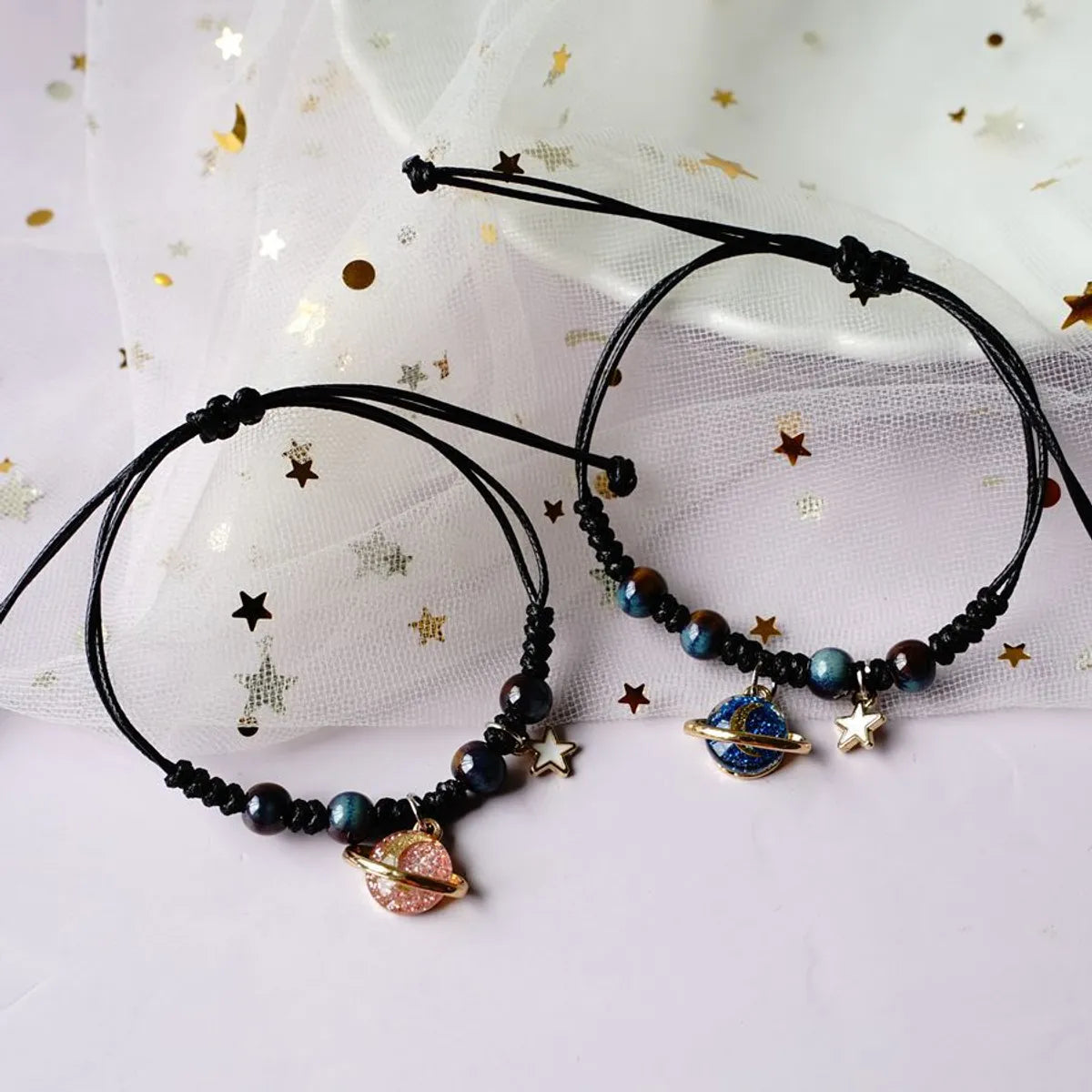 simple gold bracelets for women-Simple Style Constellation Alloy Star Bracelets