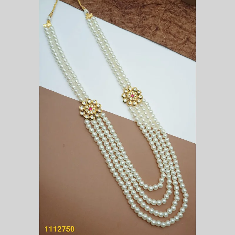 pendant necklaces with initials for women-Padmawati Bangles Gold Plated Pearl Necklace