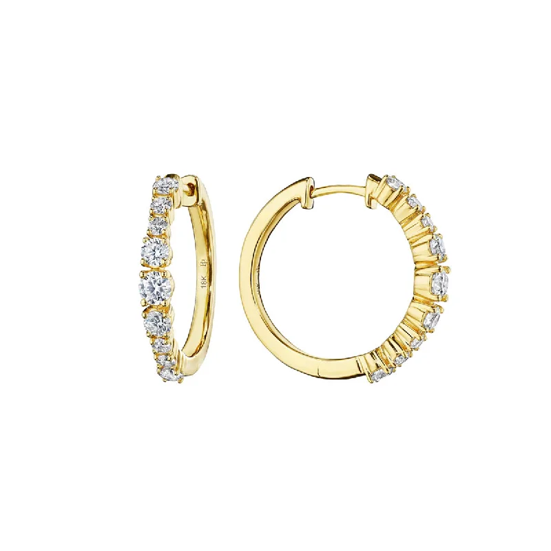 gold-plated earrings for women-Wave Hoop Earrings