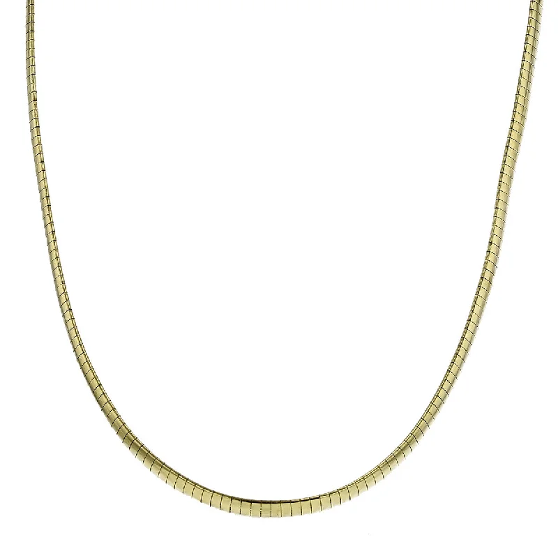 cross necklaces for women-14K Yellow Gold 16-Inch Omega Chain Necklace