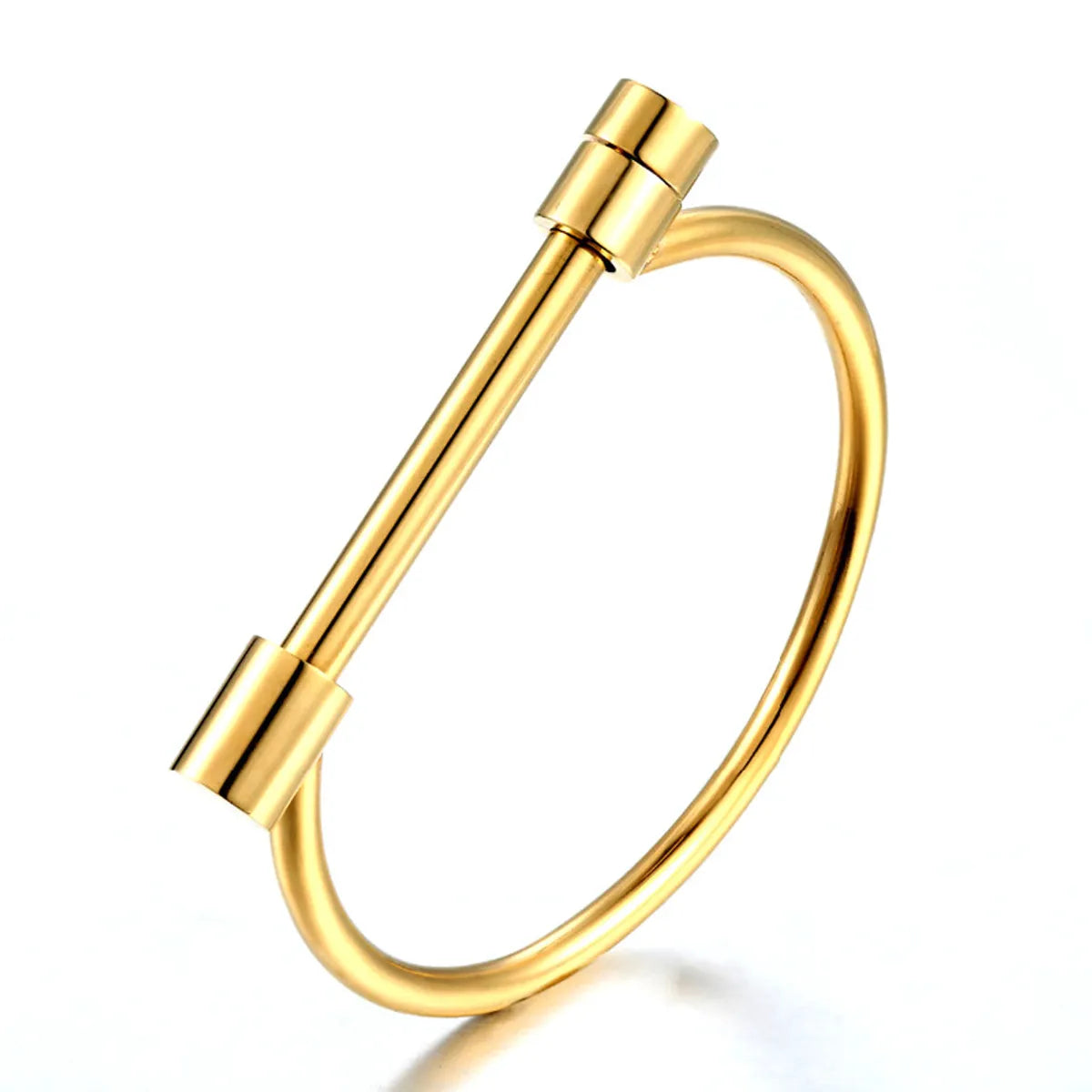 stylish bangles for women-Fashion Letter 304 Stainless Steel Plating 18K Gold Plated Unisex Bangle