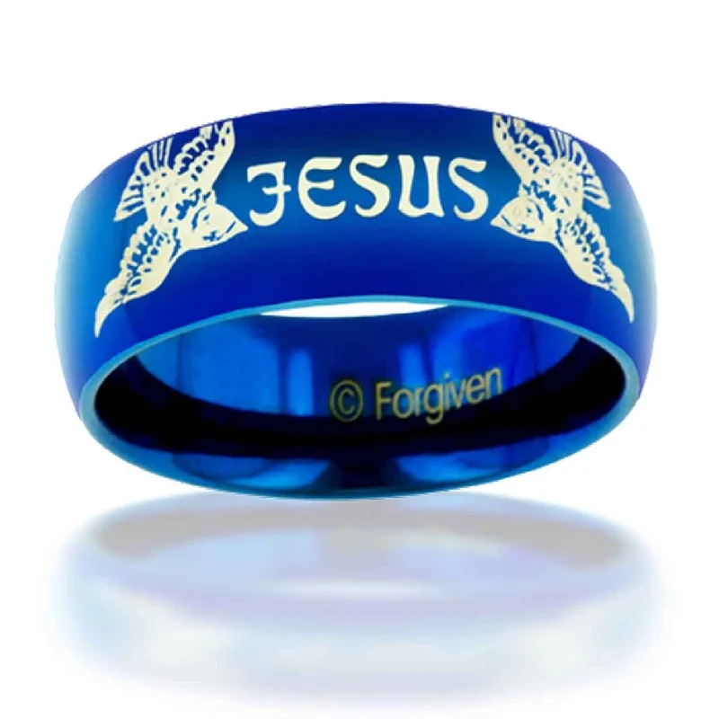 large stone rings for women-Blue Jesus Sparrow Ring